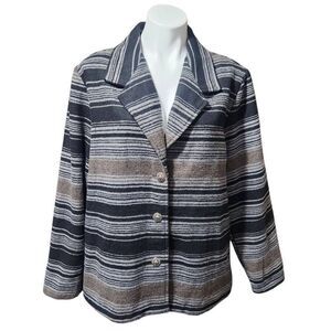 Victory Outfitters striped blazer jacket XL western blanket wool rayon